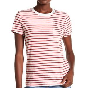 ⚡️FLASH $10 SALE⚡️ Madewell Red Striped Pocket Tee